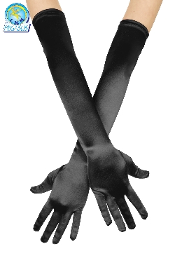 GUANTI LUNGHI IN LYCRA NERO